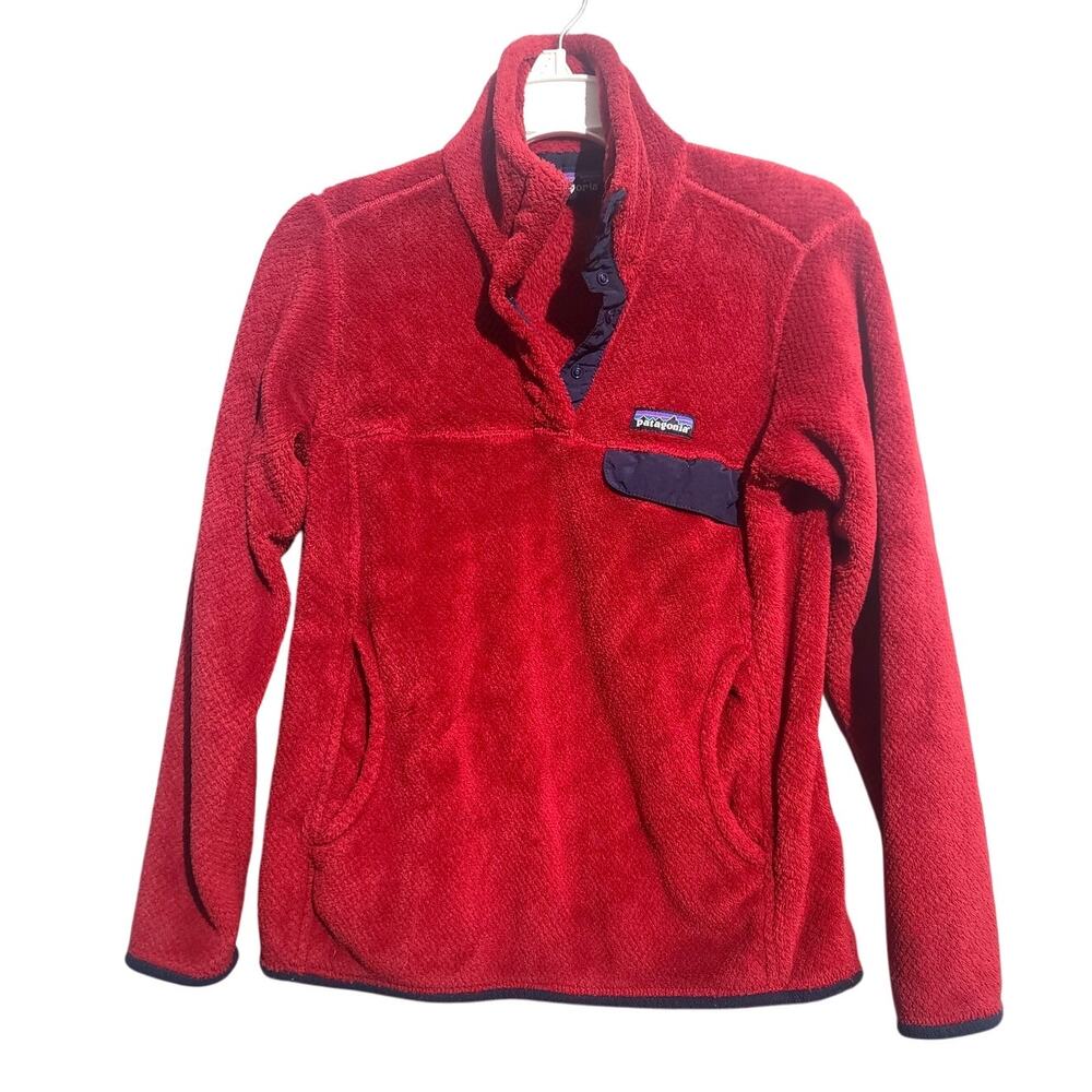 Patagonia Women's Red 1/4 Zip Re-Tool Pullover Size S